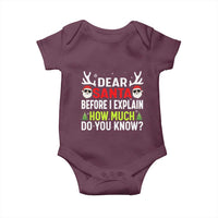 Funny Christmas Baby Onesie Dear Santa I Can Explain How Much Do You Know - Wonder Print Shop