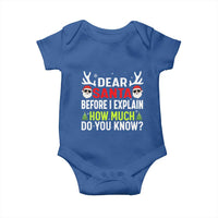 Funny Christmas Baby Onesie Dear Santa I Can Explain How Much Do You Know - Wonder Print Shop