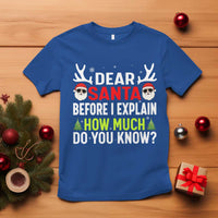 Funny Christmas T Shirt Dear Santa I Can Explain How Much Do You Know - Wonder Print Shop