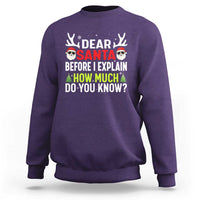 Funny Christmas Sweatshirt Dear Santa I Can Explain How Much Do You Know - Wonder Print Shop