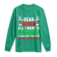 Funny Christmas Long Sleeve Shirt Dear Santa All I Want Is A Fat Bank Account Skinny Body - Wonder Print Shop