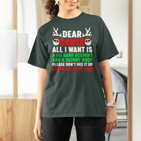 Funny Christmas T Shirt For Women Dear Santa All I Want Is A Fat Bank Account Skinny Body - Wonder Print Shop