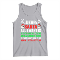 Funny Christmas Tank Top Dear Santa All I Want Is A Fat Bank Account Skinny Body - Wonder Print Shop