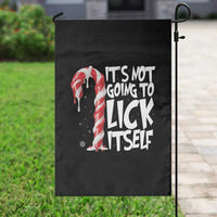 Funny Dirty Christmas Garden Flag It's Not Going To Lick Itself Adult Humor Cringe Candy Cane - Wonder Print Shop