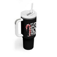 Funny Dirty Christmas Tumbler With Handle It's Not Going To Lick Itself Adult Humor Cringe Candy Cane - Wonder Print Shop