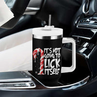 Funny Dirty Christmas Tumbler With Handle It's Not Going To Lick Itself Adult Humor Cringe Candy Cane - Wonder Print Shop