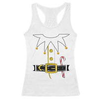 Christmas Elf Costume Racerback Tank Top Holiday Costume Funny Christmas Gift - Wonder Print Shop