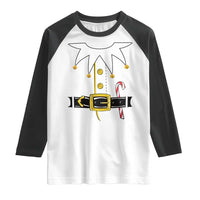 Christmas Elf Costume Raglan Shirt Holiday Costume Funny Christmas Gift - Wonder Print Shop