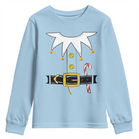 Christmas Elf Costume Youth Sweatshirt Holiday Costume Funny Christmas Gift - Wonder Print Shop