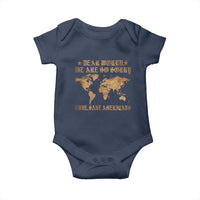 Dear World We Are So Sorry Love Sane Americans Baby Onesie Retro USA Map