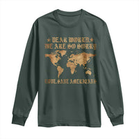 Dear World We Are So Sorry Love Sane Americans Long Sleeve Shirt Retro USA Map