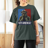 WTF America T Shirt For Women Humor Statue of Liberty