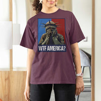 WTF America T Shirt For Women Humor Statue of Liberty