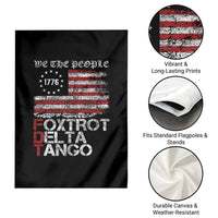 Foxtrots Delta Tangos Garden Flag US Flag We The People - Wonder Print Shop