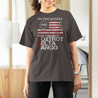 Foxtrots Delta Tangos T Shirt For Women US Flag We The People