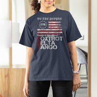 Foxtrots Delta Tangos T Shirt For Women US Flag We The People