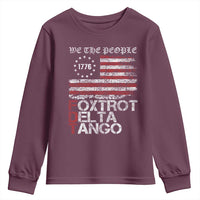 Foxtrots Delta Tangos Youth Sweatshirt US Flag We The People
