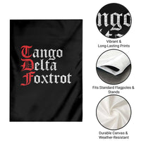 Funny Foxtrots Delta Tangos Garden Flag - Wonder Print Shop