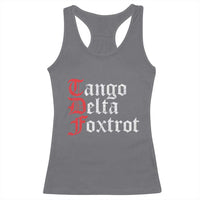Funny Foxtrots Delta Tangos Racerback Tank Top