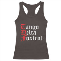 Funny Foxtrots Delta Tangos Racerback Tank Top