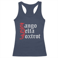 Funny Foxtrots Delta Tangos Racerback Tank Top