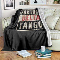 Subtle FDT Throw Blanket Foxtrots Delta Tangos