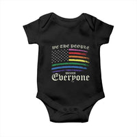 We The People Means Everyone Lgbt Equality Baby Onesie USA LGBTQ Pride Flag