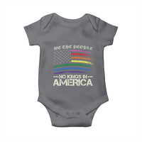 No Kings In America Baby Onesie We The People USA LGBTQ Pride Flag
