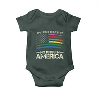 No Kings In America Baby Onesie We The People USA LGBTQ Pride Flag