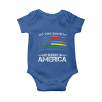 No Kings In America Baby Onesie We The People USA LGBTQ Pride Flag
