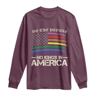 No Kings In America Long Sleeve Shirt We The People USA LGBTQ Pride Flag