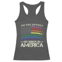No Kings In America Racerback Tank Top We The People USA LGBTQ Pride Flag