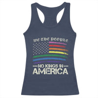 No Kings In America Racerback Tank Top We The People USA LGBTQ Pride Flag