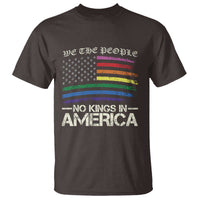 No Kings In America T Shirt We The People USA LGBTQ Pride Flag