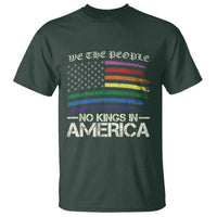 No Kings In America T Shirt We The People USA LGBTQ Pride Flag