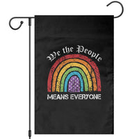We The People Means Everyone Garden Flag LGBTQ Rainbow Flag Gay Pride LGBT Ally Vintage - Wonder Print Shop