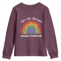 We The People Means Everyone Youth Sweatshirt LGBTQ Rainbow Flag Gay Pride LGBT Ally Vintage