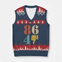 Retro 8647 V-Neck Knit Sweater Vest Classic Retro Vintage 80s Style - Wonder Print Shop