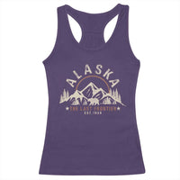 Alaska Racerback Tank Top Vintage Bear The Last Frontier Souvenir - Wonder Print Shop