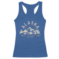 Alaska Racerback Tank Top Vintage Bear The Last Frontier Souvenir - Wonder Print Shop