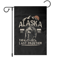 Bear Alaska The Last Frontier Garden Flag Vintage Alaska Camping Hiking Mountain - Wonder Print Shop