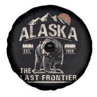 Bear Alaska The Last Frontier Spare Tire Cover Vintage Alaska Camping Hiking Mountain - Wonder Print Shop