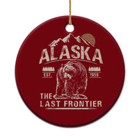 Bear Alaska The Last Frontier Ceramic Ornament Vintage Alaska Camping Hiking Mountain - Wonder Print Shop