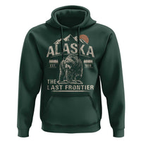 Bear Alaska The Last Frontier Hoodie Vintage Alaska Camping Hiking Mountain - Wonder Print Shop