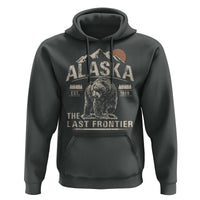 Bear Alaska The Last Frontier Hoodie Vintage Alaska Camping Hiking Mountain - Wonder Print Shop