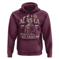 Bear Alaska The Last Frontier Hoodie Vintage Alaska Camping Hiking Mountain - Wonder Print Shop