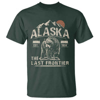 Bear Alaska The Last Frontier T Shirt Vintage Alaska Camping Hiking Mountain - Wonder Print Shop