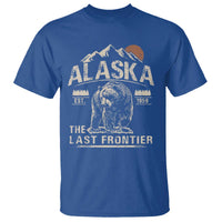 Bear Alaska The Last Frontier T Shirt Vintage Alaska Camping Hiking Mountain - Wonder Print Shop