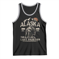 Bear Alaska The Last Frontier Tank Top Vintage Alaska Camping Hiking Mountain - Wonder Print Shop