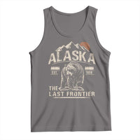 Bear Alaska The Last Frontier Tank Top Vintage Alaska Camping Hiking Mountain - Wonder Print Shop